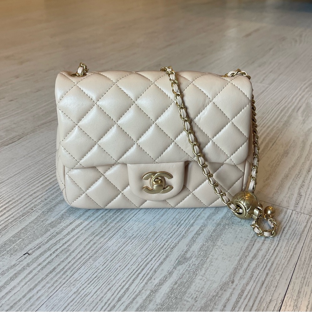 Pearl Crush Beige Bag
